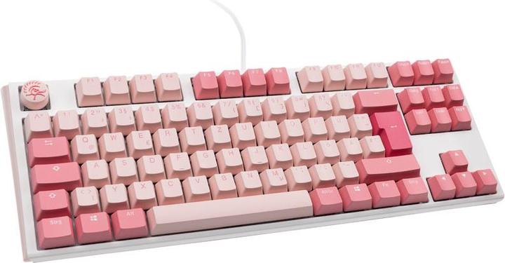 Actual product image Ducky One 3 Gossamer TKL Pink Gaming Keyboard - MX-Blue (DE, Cable)