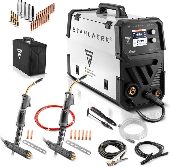 Stahlwerk Poste à souder MIG MAG 200 double pulse Pro entièrement synergique avec accessoires