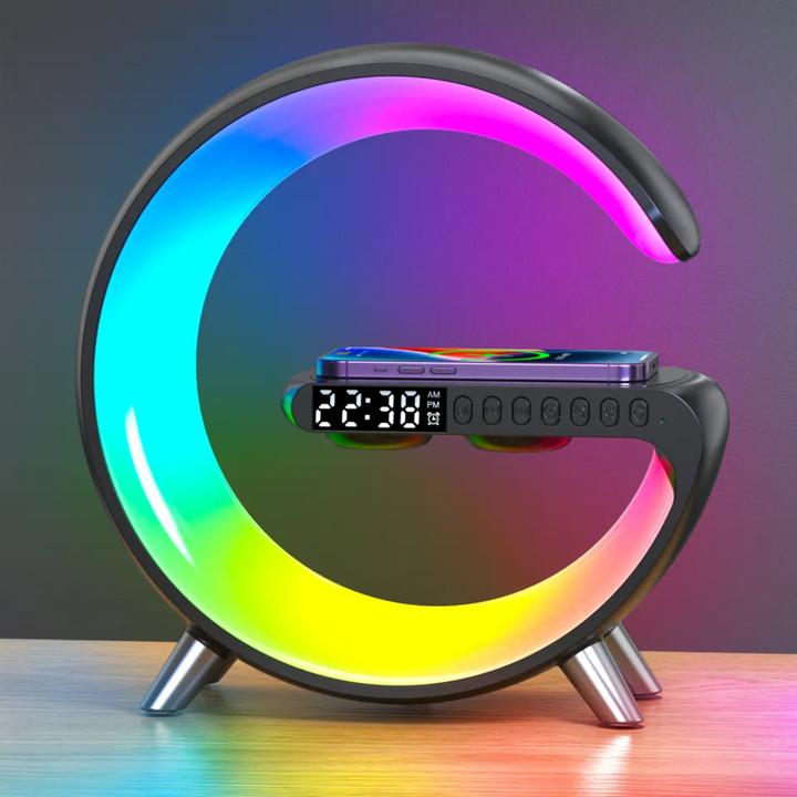 Immagine prodotto Shenzhen Stazione di ricarica wireless 5-in-1 con sveglia e luce LED (9 W)