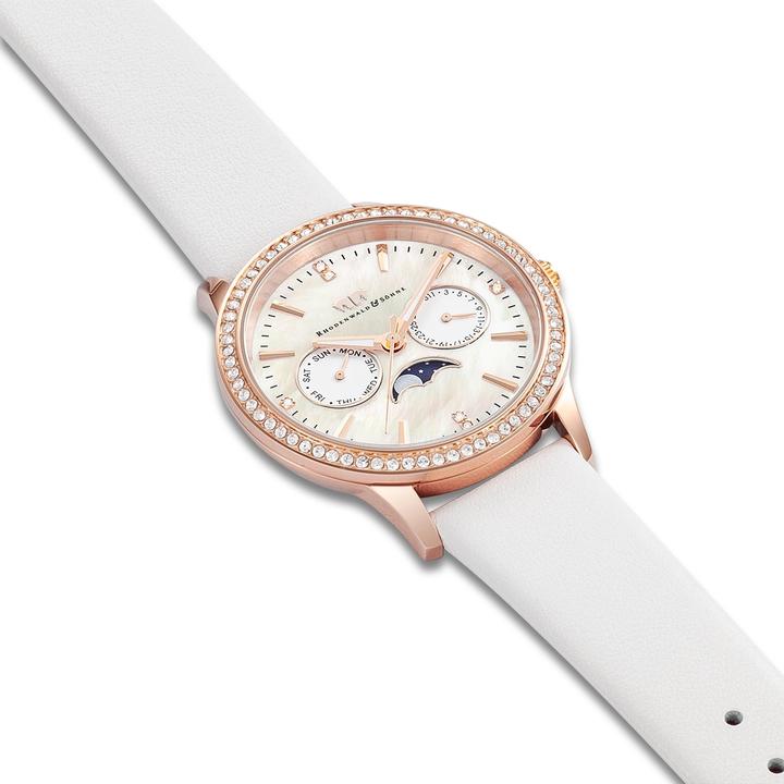 Actual product image Multifunctions Amidala Genuine Leather Rose Gold - 34076 (Analogue wristwatch, 38 mm)