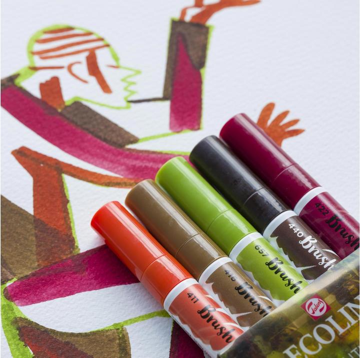 Produktbild Talens Ecoline Brush Pen Set (Mehrfarbig, 5 x)