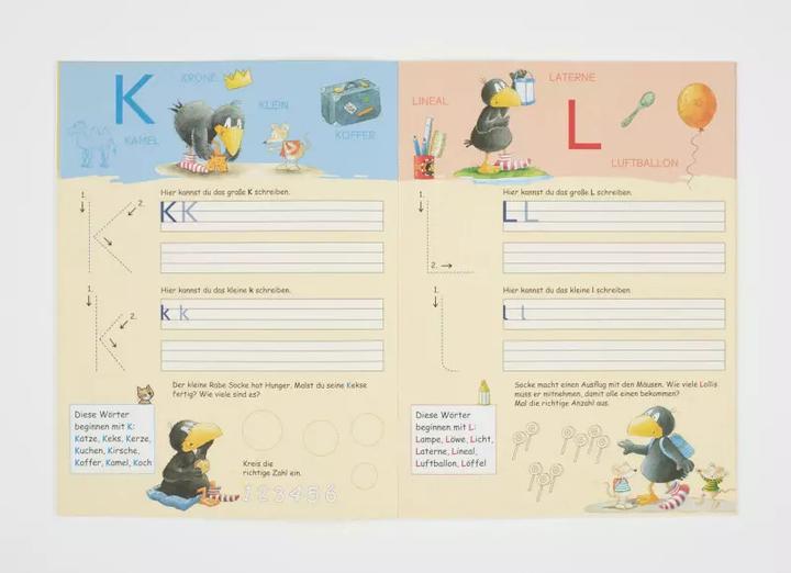 Produktbild Buchstaben schreiben mit dem kleinen Raben Socke (Deutsch, Annet Rudolph, 2017)