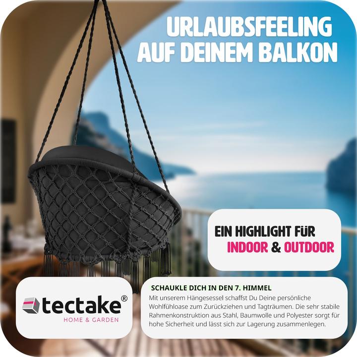 Actual product image tectake Poltrona sospesa Samira (150 kg)