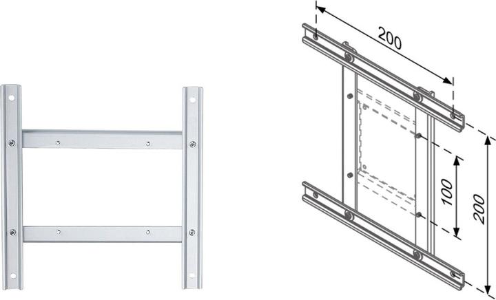 Image du produit Roline Adaptateur VESA 100x100 - 200x200, variable (Platines de montage / d'adaption)