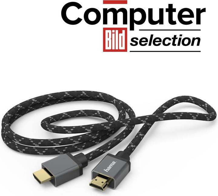 Immagine prodotto Hama Cavo HDMI™ ad altissima velocità, certificato, maschio-maschio, 8K, alluminio, 5,0 m (5 m, HDMI)