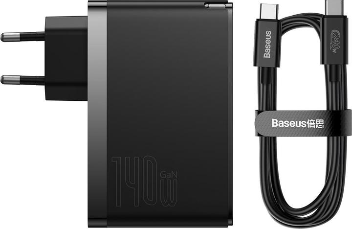 Productafbeelding Baseus GaN5 Pro Snellader 2C+U 140W EU Zwart (140 W)