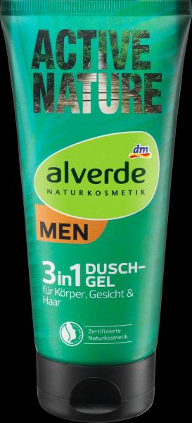 Image du produit dm alverde MEN Gel douche Active Nature 3 en 1 (200 ml)