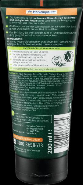 Image du produit dm alverde MEN Gel douche Active Nature 3 en 1 (200 ml)