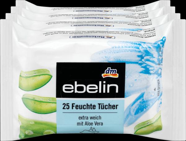 dm ebelin moist wipes 4x25pcs (100 Piece)