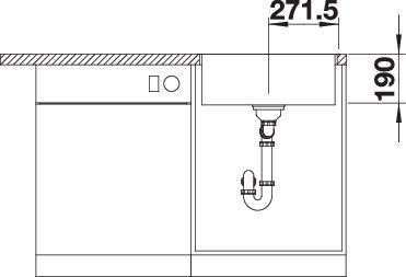 Actual product image Blanco Subline 500-IF/A SteelFrame (Fitted sink, 54.30 cm, 51 cm)