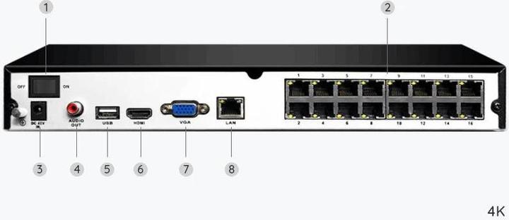 Image du produit Reolink NVS16- 12MD8 Système 8K avec 8 caméras (4512 x 2512 pixels)