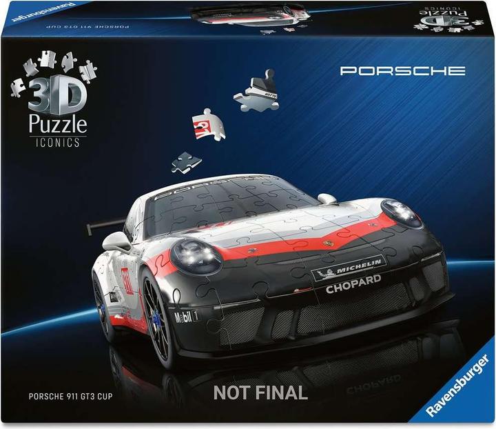 Ravensburger 3D Puzzle 108 Teile - Iconics: Porsche 911 GT3 Cup (108 Teile)