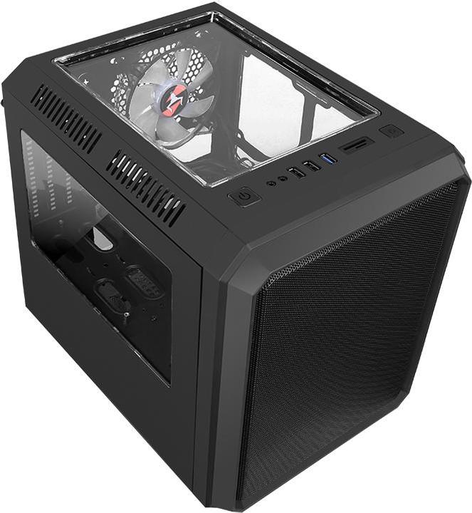 Produktbild Itek Boitier Cube Micro ATX QBO 8 Evo RGB avec fenêtre (Noir) (mATX, Mini-ATX)