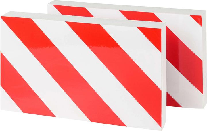 CarComfort Garagen-Wandschutz, 2 Stück Auto-Türkanten-Schutz selbstklebend 32x20x4 cm rot/wei