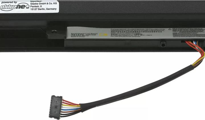 Actual product image AccuCell Akku für Laptop Lenovo IdeaPad 100 80QQ / TianYi100-14 / Typ L15L4A01 - 14,4V - 2200 mAh (2200 mAh)