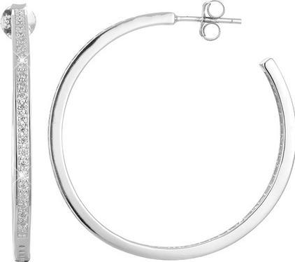 Beneto Silver earrings rings with crystals AGUP1181 (L)