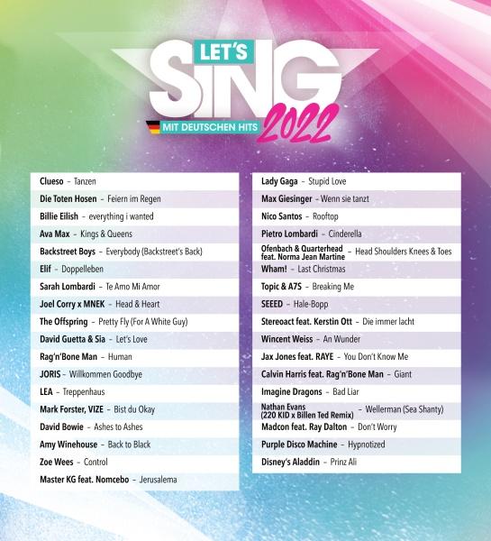 Produktbild Ravenscourt Let's Sing 2022 mit deutschen Hits (+ 2 Mics) (PS5, DE)