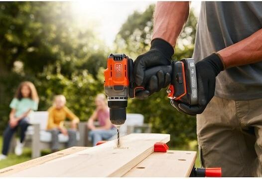 Actual product image Black & Decker Black&Decker cordless drill driver 18V, without battery BCD382XN (Rechargeable battery operated)
