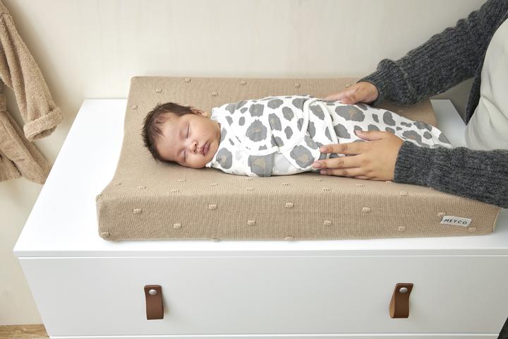 Actual product image Meyco Changing mat cover Mini Knots - sand - 50x70cm (50 x 70 cm)