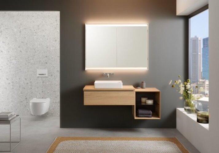 Image du produit Geberit ONE armoire de toilette avec ComfortLight, 2 portes, montage encastré, 120x90x15cm, 505.805