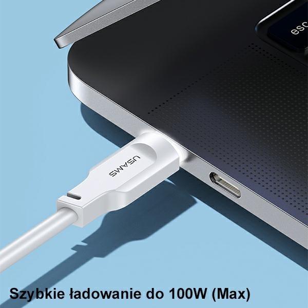 Produktbild Usams Ladekabel Typ-C zu Typ-C - Schwarz (1.20 m, USB 3.2 Gen 1)