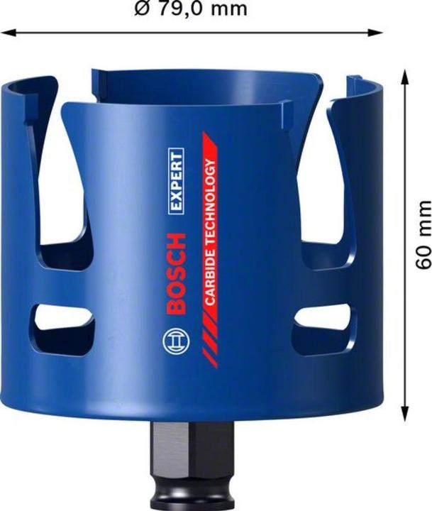 Image du produit Bosch Professional Zubehör Scie cloche Expert Construction Material, 79 x 60 mm (79 millimètres)