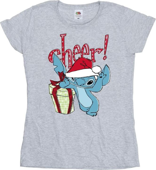 Actual product image Disney Womens/Ladies Lilo And Stitch Cheer Cotton T-Shirt (M)