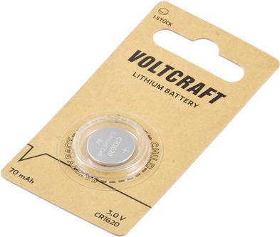 Immagine prodotto Voltcraft LM1620 Pila a bottone CR 1620 Litio 70 mAh 3 V 1 pz. (1 pz., CR1620, 70 mAh)