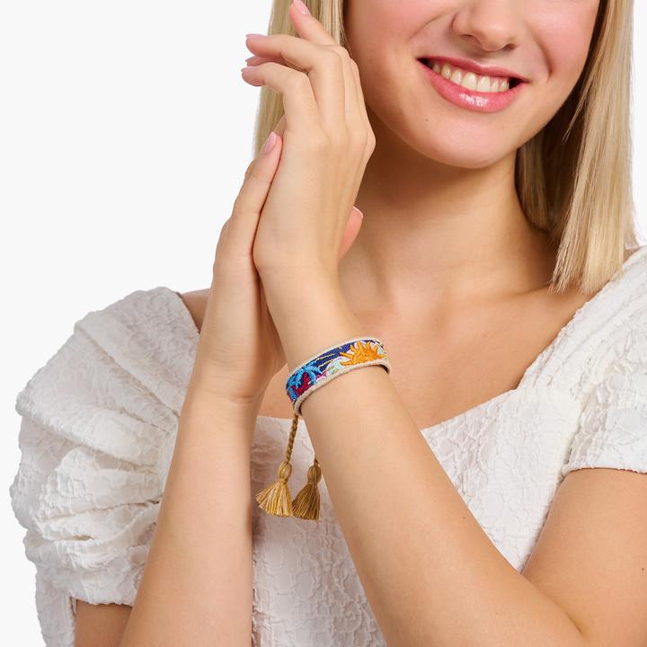Produktbild Thomas Sabo Armband mit Sonne, Palme und Kaktus (24 cm, Textil)