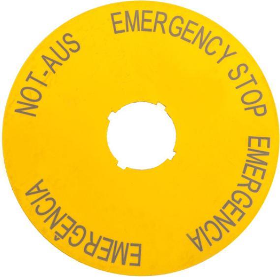 Image du produit Eaton Electric GmbH Plaque d'arrêt d'urgence avec inscription M22-XAK2