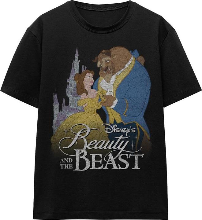 Actual product image Beauty And The Beast Unisex Adult Belle Beast Castle T-Shirt (S)