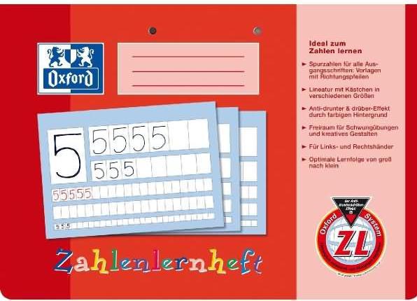 Produktbild Oxford Zahlenlernheft, A4 quer (A4, Harter Einband)