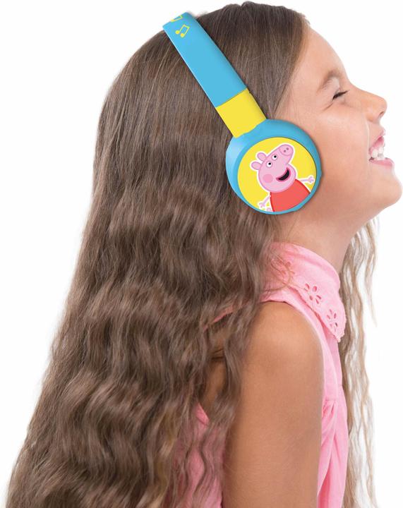 Actual product image Lexibook Peppa Wuz headphones for children, 2 in 1 Bluetooth and cable connection, foldable, volume limiter