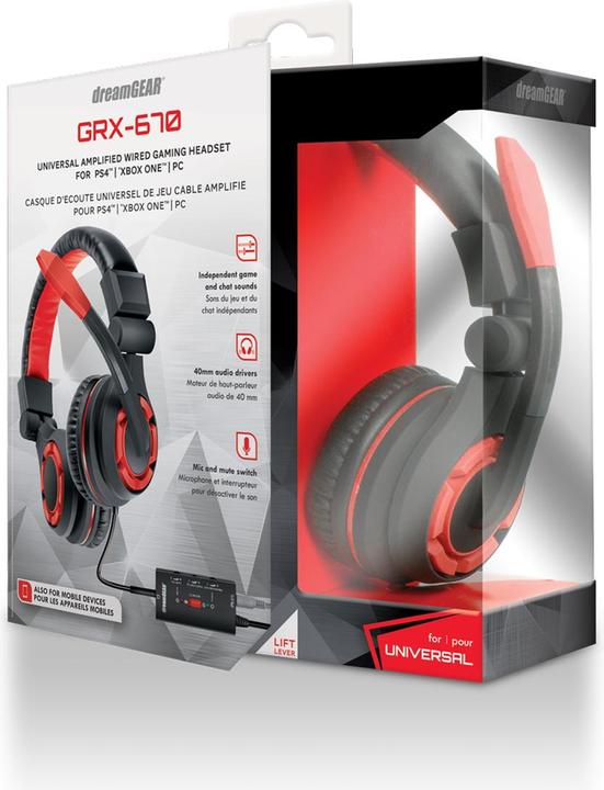 Immagine prodotto dreamGear DGUN-2588 GRX-670 Cuffia da gioco universale - Microfono a braccio - Telecomando in linea (Cablato)