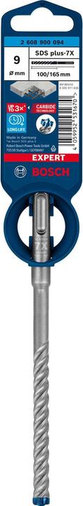 Produktbild Bosch Professional Zubehör EXPERT SDS plus-7X Hammerbohrer, 9 x 100 x 165 mm (9 Millimeter)