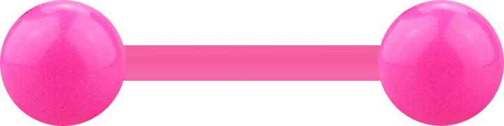 Image du produit Star Piercing Barbell pink mit zwei Kugeln (sans laiton, Acrylique)
