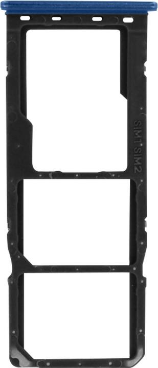 Image du produit Clappio 2x SIM + 1x Micro-SD support de carte de rechange pour Xiaomi Redmi 9 - Bleu (Support de carte SIM, Xiaomi Redmi 9)