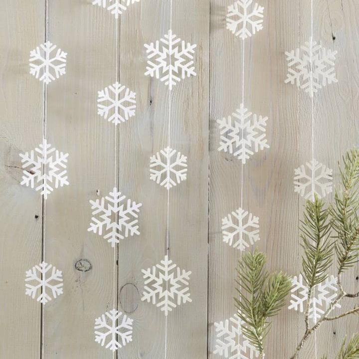 Actual product image Ginger Ray Rustic Christmas snowflake hanger 5m