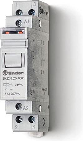 Image du produit Finder Alimentation 230VAC 20.22.8.230.4000 série 20 pour rail DIN 2S 16A 20.22.8.230.4000 (202282304000)