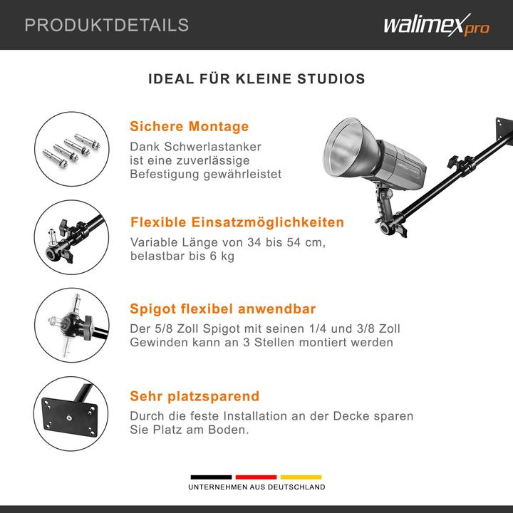 Immagine prodotto Walimex pro Montaggio a parete e a soffitto (54 cm, 6 kg)