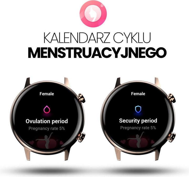 Actual product image Manta Smartwatch damski Alexa Mini biały (39 mm)