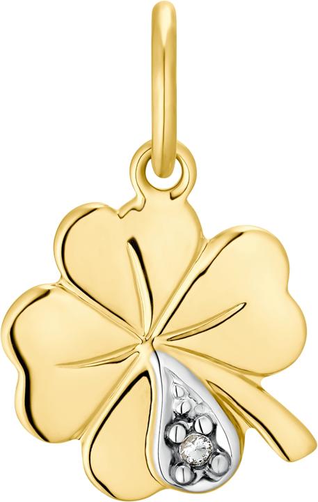 Amor Für Damen, 375 Gold Zirkonia | Kleeblatt (375/9 K Gelbgold)