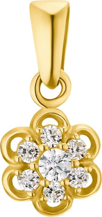 Produktbild Amor Für Damen, 750 Gold Zirkonia | Blume (750/18 K Gelbgold)