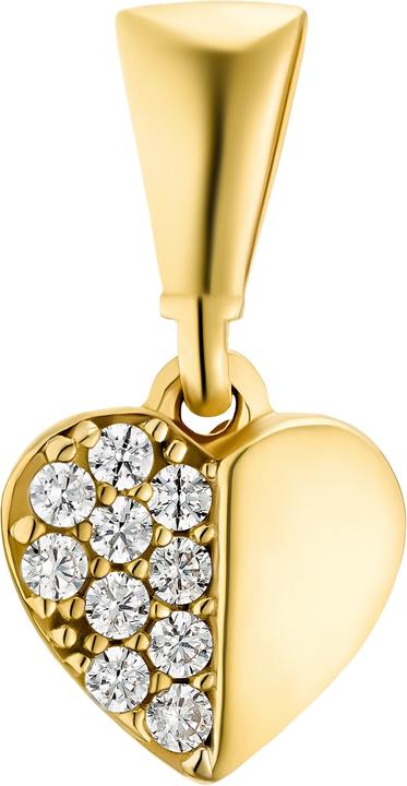 Amor Für Damen, 750 Gold Zirkonia | Herz (750/18 K Gelbgold)