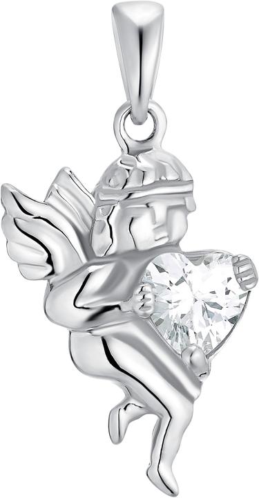 Actual product image Amor For ladies, 925 sterling silver cubic zirconia | angel (Silver 925)