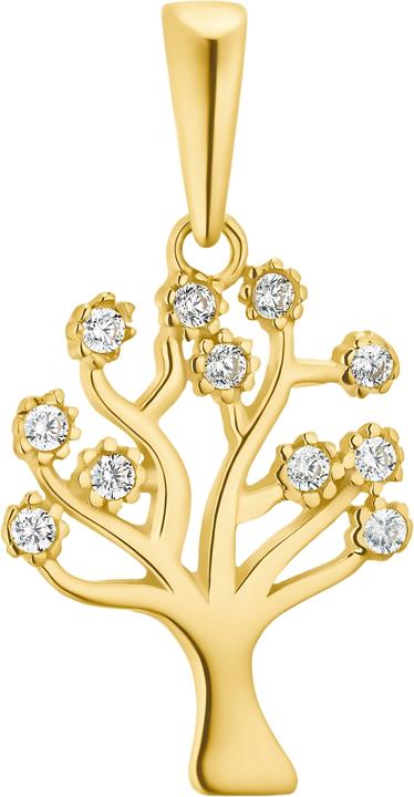 Amor Für Damen, 375 Gold Zirkonia | Lebensbaum (375/9 K Gelbgold)
