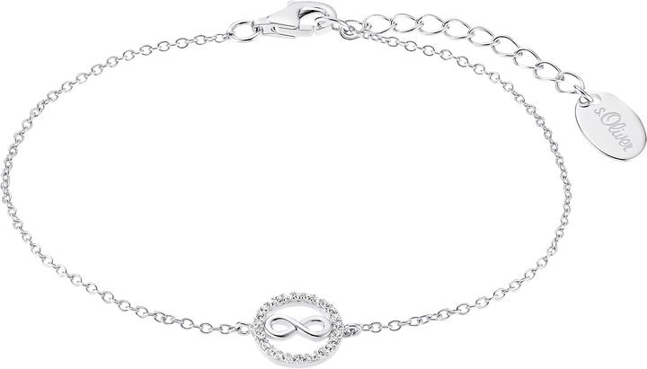 Produktbild S.Oliver Armschmuck für Damen, 925 Sterling Silber Zirkonia Infinity (20 cm, 925er Silber)