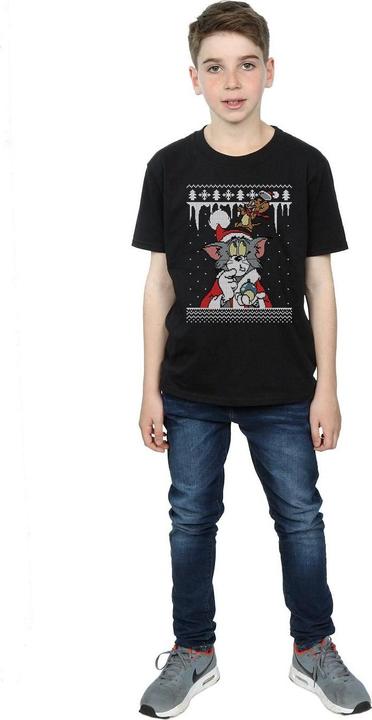 Actual product image Tom & Jerry Boys Christmas Fair Isle T-Shirt (140, 146)