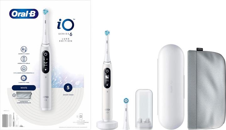 Produktbild Oral-B iO Series 6, White Luxe Edition Elektrische Zahnbürste (Oszillierende Zahnbürste)
