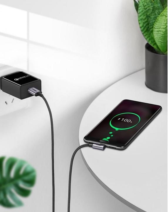 Produktbild Ugreen USB-C gewinkelt zu USB-A 2.0 A Datenkabel (2 m, USB 2.0)